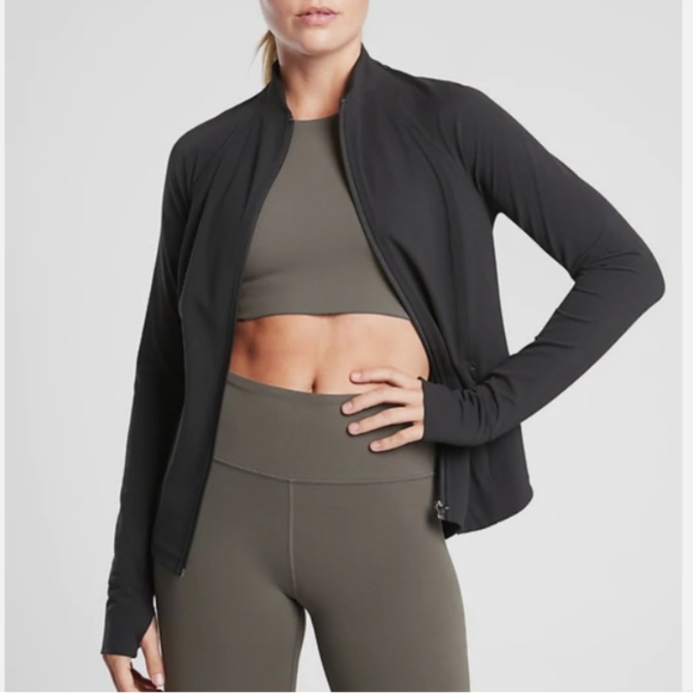 Black Women's Lightweight Zip-Front Jacket